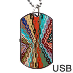 Digital Illusion Dog Tag Usb Flash (two Sides) by Sparkle