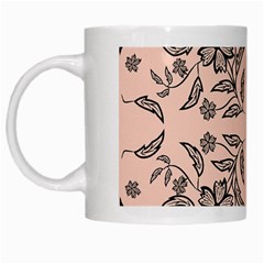 Floral Folk Damask Pattern  White Mugs by Eskimos