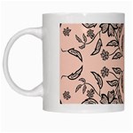 Floral folk damask pattern  White Mugs Left