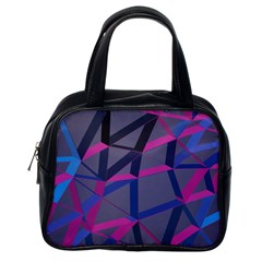 3d Lovely Geo Lines Classic Handbag (one Side) by Uniqued