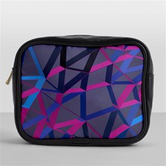 3d Lovely Geo Lines Mini Toiletries Bag (one Side) by Uniqued