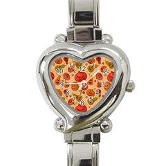 Pumpkin Muzzles Heart Italian Charm Watch by SychEva