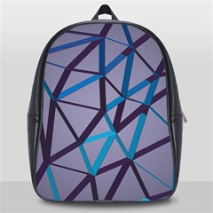 3d Lovely Geo Lines 2 School Bag (large) by Uniqued