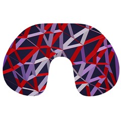 3d Lovely Geo Lines Vii Travel Neck Pillow by Uniqued