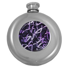 3d Lovely Geo Lines Vi Round Hip Flask (5 Oz) by Uniqued