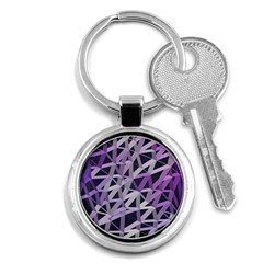 3d Lovely Geo Lines  Iv Key Chain (round) by Uniqued