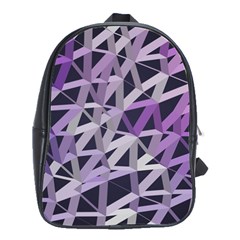 3d Lovely Geo Lines  Iv School Bag (large) by Uniqued