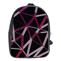 3d Lovely Geo Lines Iii School Bag (large) by Uniqued