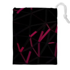 3d Lovely Geo Lines Viii Drawstring Pouch (4xl) by Uniqued