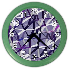 3d Lovely Geo Lines Ix Color Wall Clock by Uniqued