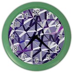 3D Lovely GEO Lines IX Color Wall Clock Front