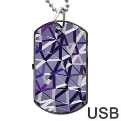 3d Lovely Geo Lines Ix Dog Tag Usb Flash (one Side) by Uniqued