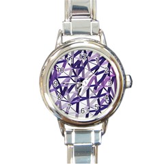 3d Lovely Geo Lines X Round Italian Charm Watch by Uniqued