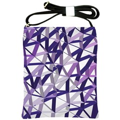 3d Lovely Geo Lines X Shoulder Sling Bag by Uniqued