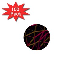 3d Lovely Geo Lines Xi 1  Mini Buttons (100 Pack)  by Uniqued