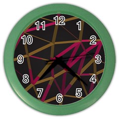 3d Lovely Geo Lines Xi Color Wall Clock by Uniqued