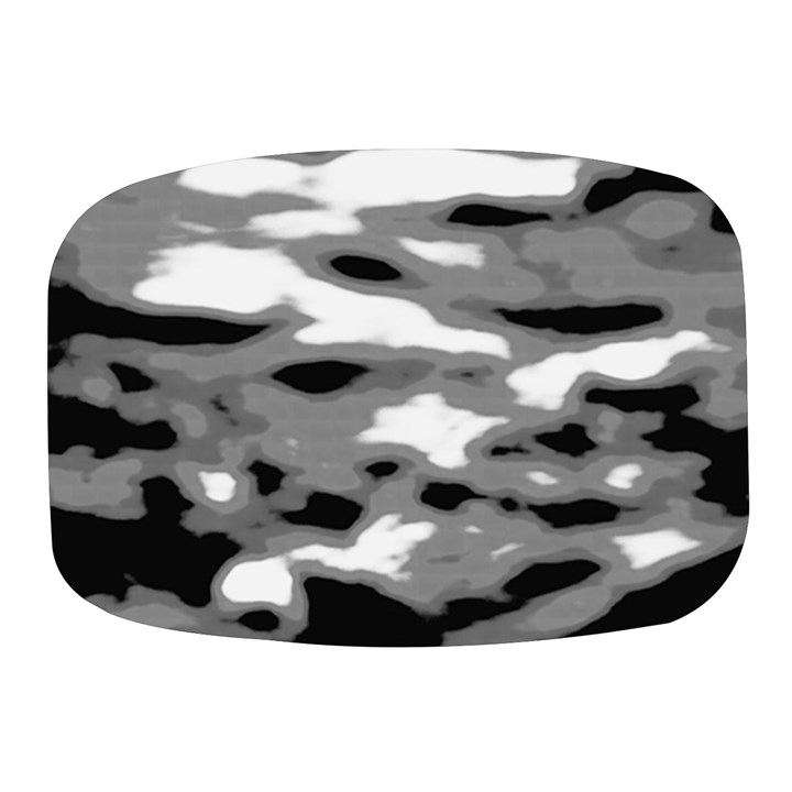 Black Waves Abstract Series No 1 Mini Square Pill Box