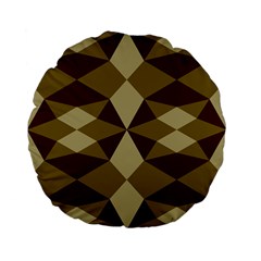 Abstract Pattern Geometric Backgrounds   Standard 15  Premium Flano Round Cushions by Eskimos