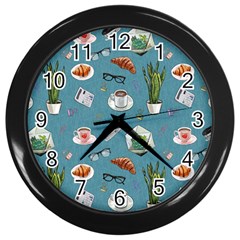 Fashionable Office Supplies Wall Clock (black) by SychEva