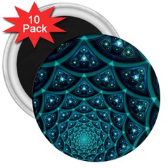 Fractal 3  Magnets (10 Pack)  by Sparkle