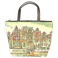 By The Sea Bucket Handbag by MijizaCreations