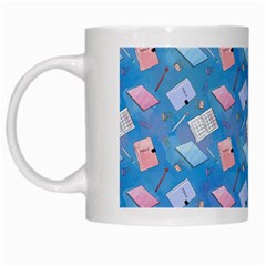 Notepads Pens And Pencils White Mugs by SychEva