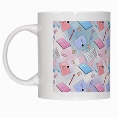 Notepads Pens And Pencils White Mugs by SychEva