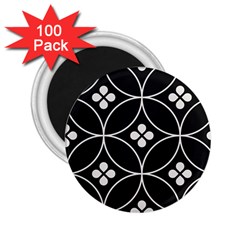 Black And White Pattern 2 25  Magnets (100 Pack)  by Valentinaart