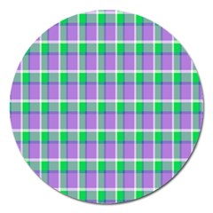 Checks Magnet 5  (round) by Sparkle