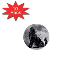 Lobo-lunar 1  Mini Buttons (10 Pack)  by mundodeoniro