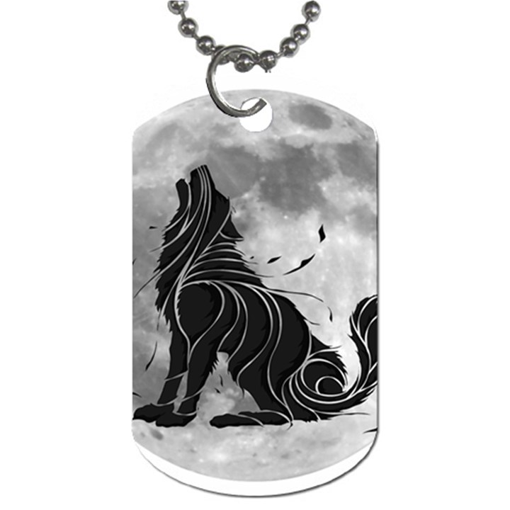 Lobo-lunar Dog Tag (One Side)