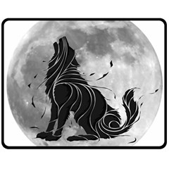 Lobo-lunar Fleece Blanket (medium)  by mundodeoniro