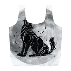 Lobo-lunar Full Print Recycle Bag (l) by mundodeoniro