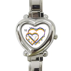 Rainbow Hearts Heart Italian Charm Watch by UniqueThings