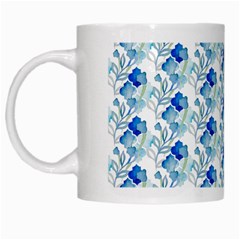 Flowers Pattern White Mugs by Sparkle