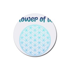 Flower Of Life  Rubber Round Coaster (4 Pack) by tony4urban