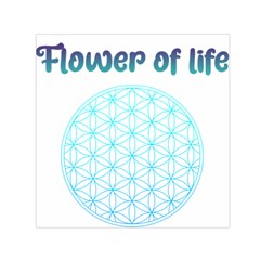 Flower Of Life  Small Satin Scarf (square) by tony4urban