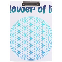 Flower Of Life  A4 Clipboard by tony4urban