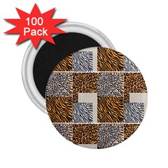 Animal Skin Pattern 2 25  Magnets (100 Pack)  by Sparkle