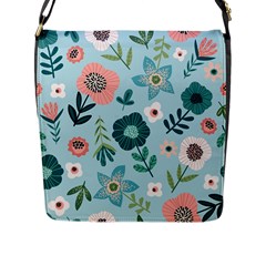 Flower Flap Closure Messenger Bag (l) by zappwaits