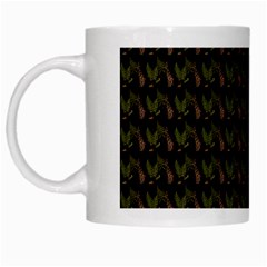 Fern Pattern 2 Black White Mugs by violetheavensky