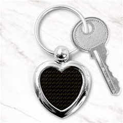 Fern Pattern 2 Black Key Chain (heart) by violetheavensky