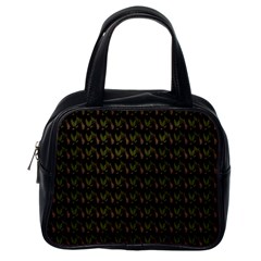 Fern Pattern 2 Black Classic Handbag (one Side) by violetheavensky