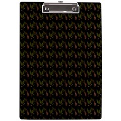 Fern Pattern 2 Black A4 Clipboard by violetheavensky