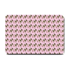 Fern Pattern 2 Pink Small Doormat  by violetheavensky