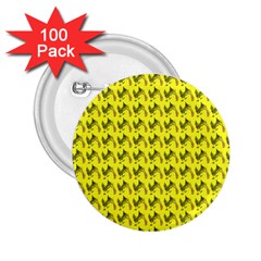 Fern Pattern 2 Yellow 2 25  Buttons (100 Pack)  by violetheavensky