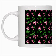 Pink Carnation Black White Mugs by violetheavensky