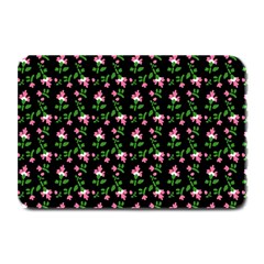 Pink Carnation Black Plate Mats by violetheavensky