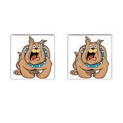 Bulldog-cartoon-illustration-11650862 Cufflinks (square) by jellybeansanddinosaurs