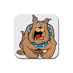 Bulldog-cartoon-illustration-11650862 Rubber Coaster (square) by jellybeansanddinosaurs